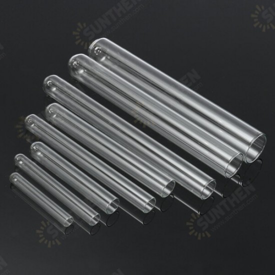 5Pcs Transparent Lab Borosilicate Glass Test Tube in Diffrent Size for Laboratory