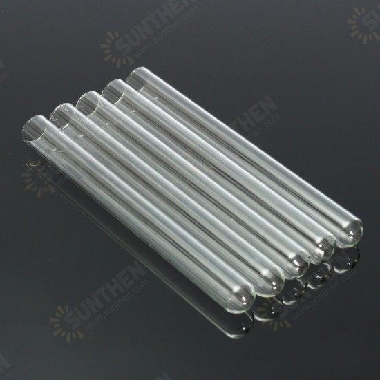 5Pcs Transparent Lab Borosilicate Glass Test Tube in Diffrent Size for Laboratory