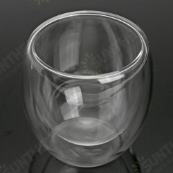 80ml Clear Glass Double Wall Mug Cup Insulated Thermal Office Tea Drinking Tea Container 80ml Clear Glass Double Wall Mug Cup Insulated Thermal Office Tea Drinking Tea Container