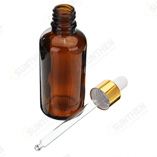 Brown Amber Glass Bottle Glass Dropper Dropping Bottle Refillable Container 10/20/50mL