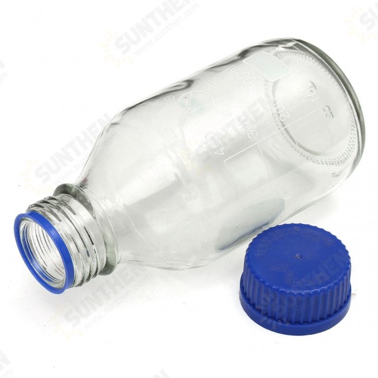 Experiment Glass Reagent Bottles Blue Screw Cap 100ml 250ml 500ml 1000ml