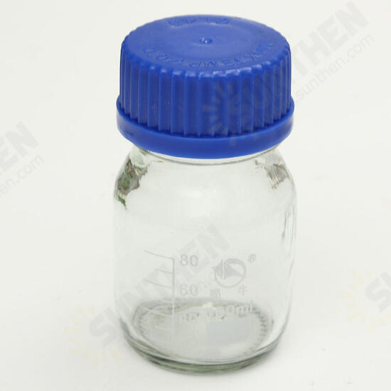 Experiment Glass Reagent Bottles Blue Screw Cap 100ml 250ml 500ml 1000ml