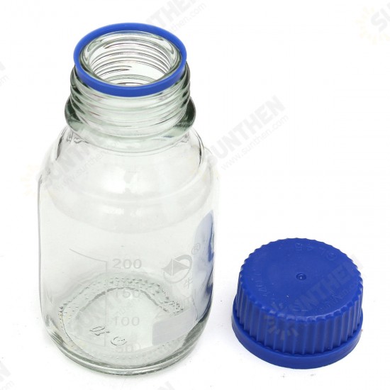 Experiment Glass Reagent Bottles Blue Screw Cap 100ml 250ml 500ml 1000ml