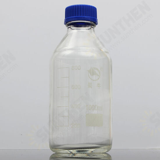 Experiment Glass Reagent Bottles Blue Screw Cap 100ml 250ml 500ml 1000ml