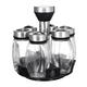Rotatable Spice Kitchen Storage Rack Stand Holder + 6 Bottles Seasoning Organizer Shelf Rotatable Spice Kitchen Storage Rack Stand Holder + 6 Bottles Seasoning Organizer Shelf