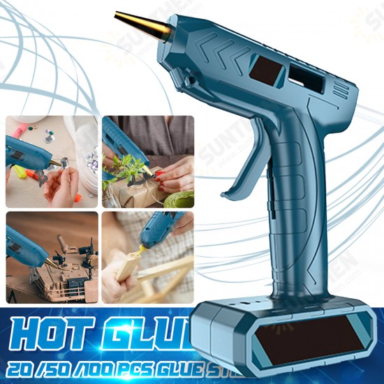 5400mAh Cordless DIY Hot Melt Glue Guns Hot Glue Guns with Sticks USB Rechargeable Melting Glue Gun Kit for Kids DIY Arts Crafts Projects