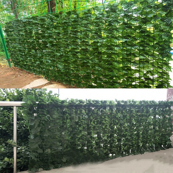 100x300CM Artificial Privacy Fence Screening Roll Garden Artificial Ivy Leaf Hedge Fence For Outdoor Indoor Patio Decoration Yard Garden Fence For Balcony Guardrail Decor