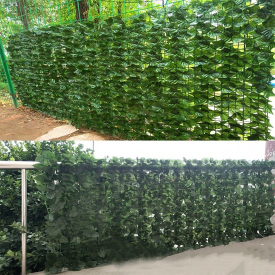 100x300CM Artificial Privacy Fence Screening Roll Garden Artificial Ivy Leaf Hedge Fence For Outdoor Indoor Patio Decoration Yard Garden Fence For Balcony Guardrail Decor