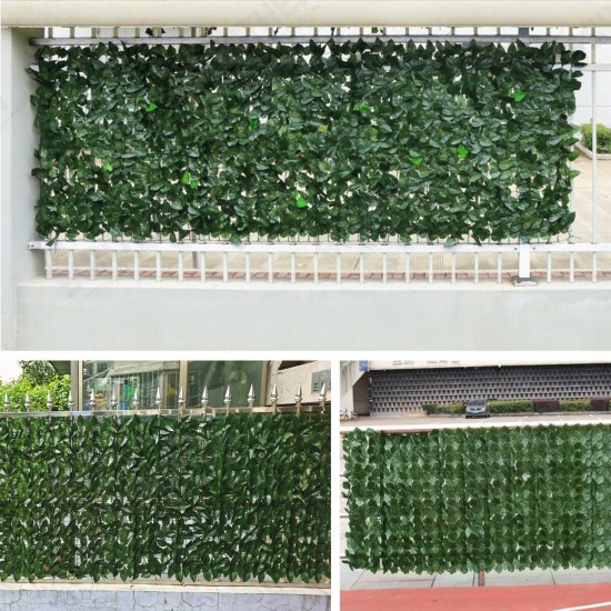 100x300CM Artificial Privacy Fence Screening Roll Garden Artificial Ivy Leaf Hedge Fence For Outdoor Indoor Patio Decoration Yard Garden Fence For Balcony Guardrail Decor