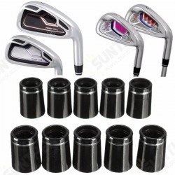 10PCS Golf Taper Tip Ferrules Adapter With Single Silver Ring For 0.335 Iron Shaft