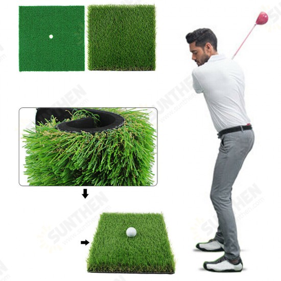 1x1.25m Golf Grass Mat Practice Training Lawn Mat Golf Hitting Mat with Tees Durable Golf Pad