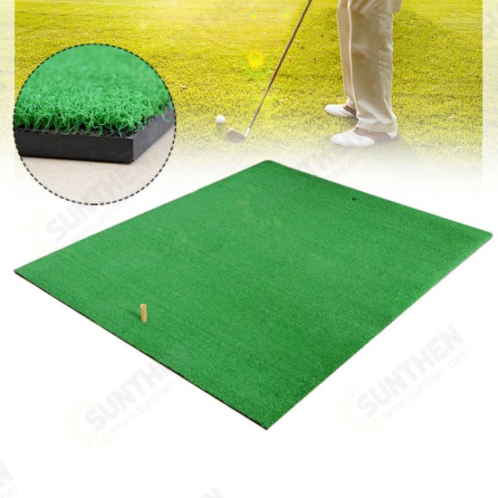 1x1.25m Golf Grass Mat Practice Training Lawn Mat Golf Hitting Mat with Tees Durable Golf Pad