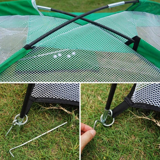 200x140cm Foldable Easy Golf Hitting Cage Practice Net Club Trainer Golf Training Net Sport Aid Mat Driver Iron