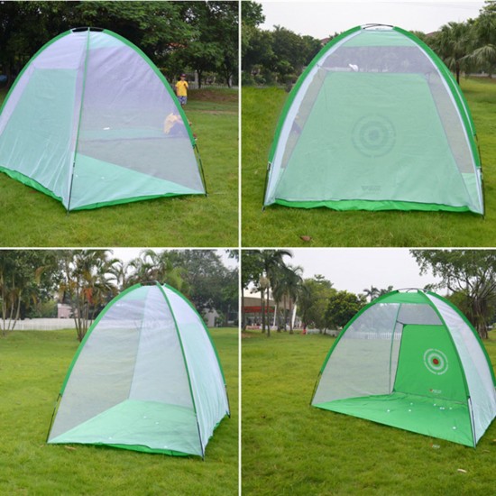 200x140cm Foldable Easy Golf Hitting Cage Practice Net Club Trainer Golf Training Net Sport Aid Mat Driver Iron