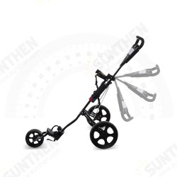 3 Wheel Folding Golf Cart Pull Push Trolley with Scorecard Cup Holder Foot Brake Outdoor Sport 3 Wheel Folding Golf Cart Pull Push Trolley with Scorecard Cup Holder Foot Brake Outdoor Sport