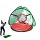 3-in-1 Golf Chipping Net Practice Driving Mat Indoor Outdoor Backyard Portable Ball Retriever Golf Training Aids