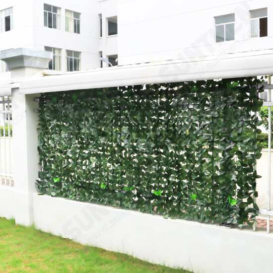 3Mx1M Artificial Faux Ivy Leaf Privacy Fence Screen Decor Panels Hedge Garden Outdoor Wall Cover