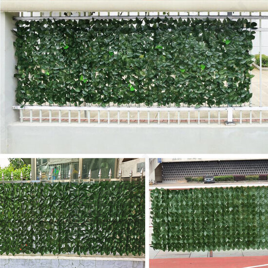 3Mx1M Artificial Faux Ivy Leaf Privacy Fence Screen Decor Panels Hedge Garden Outdoor Wall Cover