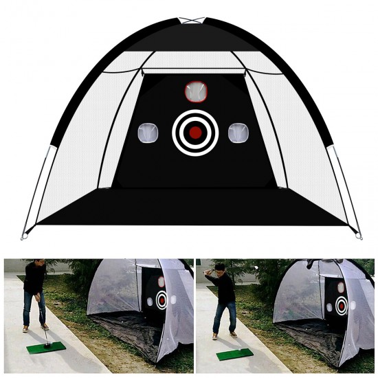 3m Adults Kids Folding Portable Golf Training Aids Cage Tent Net Mat Tee Outdoor Trip Indoor Golf Clubs Putter Swing Trainer