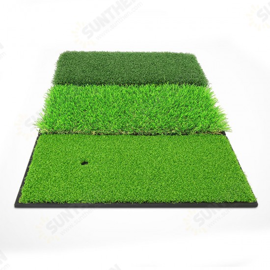 64*41CM 3-in-1 Golf Hitting Mat Multi-Function Tri-Turf Golf Practice Training for Chipping Practice Indoor/Outdoor Golf Training Tools