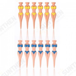 6Pcs Lady Novelty Fashionable Woman Model Golf Mat Tees Divot Tools Gift Stag Party Funny Golf Accessories