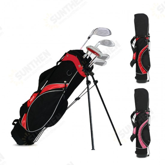 Children's Golf Bag Golf Support Ultra Light Stand Portable Large Capacity Double Shoulder Strap For Boy Girl 3-12 Years Old