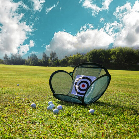 Foldable Golf Trainning Net Practice Target Net With Storage Bag Hitting Cage Indoor Outdoor Chipping Driving