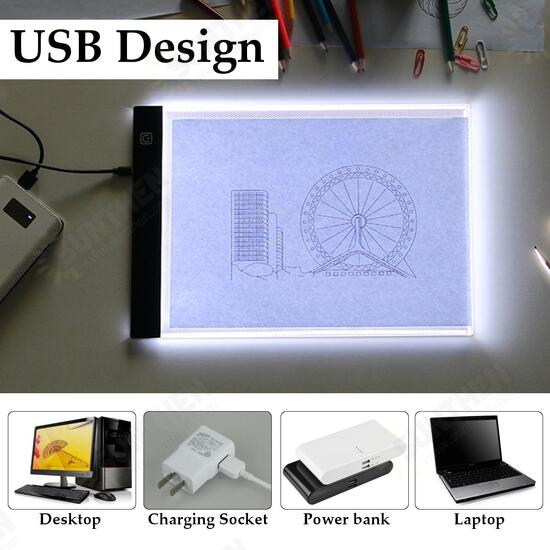 A5 LED Art Craft Drawing Copy Tracing Tattoo LED Light Box Board Pad Thin with USB Cable Paintings Graphics Tablet