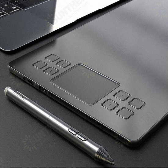 A50 10x6 Inch Work Area Graphics Drawing Tablet with 8 Hotkeys & Gesture Touch Pad 8192 Levels Battery-Free Pen for Mac PC