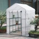 Greenhouse Walk In PVC With Shelf Cover Outdoor Tent House Plants 186x120x190CM