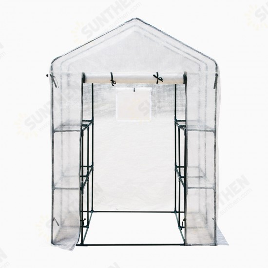 Greenhouse Walk In PVC With Shelf Cover Outdoor Tent House Plants 186x120x190CM