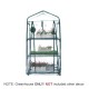 Mini Greenhouse AUEDW 3 Shelves Indoor/Outdoor Greenhouse with Zippered Cover and Metal Shelves for Growing Vegetables, Flowers and Seedlings Planting Grow Box
