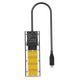JMS578 SSD Solid State SATA M.2 NGFF External Hard Drive Enclosure USB3.1 GEN1 Transparent Mobile Hard Disk Box with Type-C Cable DM201SC