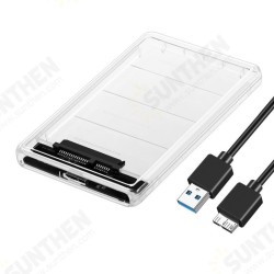 2.5 inch Hard Disk Box Transparent SATA SSD/HDD to USB3.0 Solid State Drives Enclosures Up to 2TB 2.5 inch Hard Disk Box Transparent SATA SSD/HDD to USB3.0 Solid State Drives Enclosures Up to 2TB