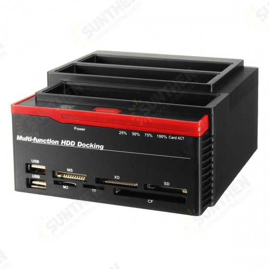 EU 2.5inch3.5inch USB 3.0 To SATA IDE HDD SSD Hard Drive Docking Station Offline Clone Card Reader Hub