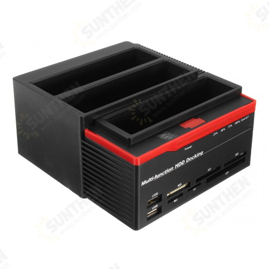 EU 2.5inch3.5inch USB 3.0 To SATA IDE HDD SSD Hard Drive Docking Station Offline Clone Card Reader Hub