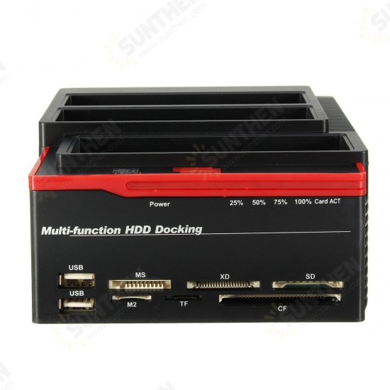 EU 2.5inch3.5inch USB 3.0 To SATA IDE HDD SSD Hard Drive Docking Station Offline Clone Card Reader Hub