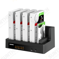 5-Bay SATA Hard Drive Docking Station 2.5inch3.5inch SSD HDD External Duplicator LED Screen Hard Drive Enclosure Case 5-Bay SATA Hard Drive Docking Station 2.5inch3.5inch SSD HDD External Duplicator LED Screen Hard Drive Enclosure Case