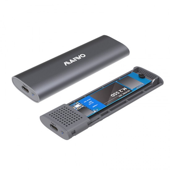 K1689 M.2 Dual Protocol NVME SATA Hard Drive Enclosure 10Gbps Type-C USB3.1 GEN2 SSD Hard Disk Box