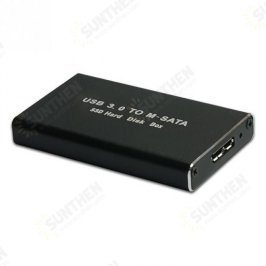 Micro USB 3.0 to mSATA SSD Enclosure Aluminum Alloy 6Gbps Mobile Solid State Drive Case Support 1TB Max UASP Function