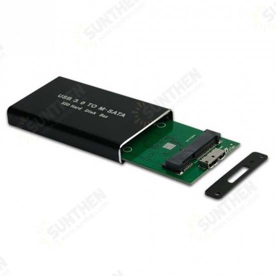 Micro USB 3.0 to mSATA SSD Enclosure Aluminum Alloy 6Gbps Mobile Solid State Drive Case Support 1TB Max UASP Function