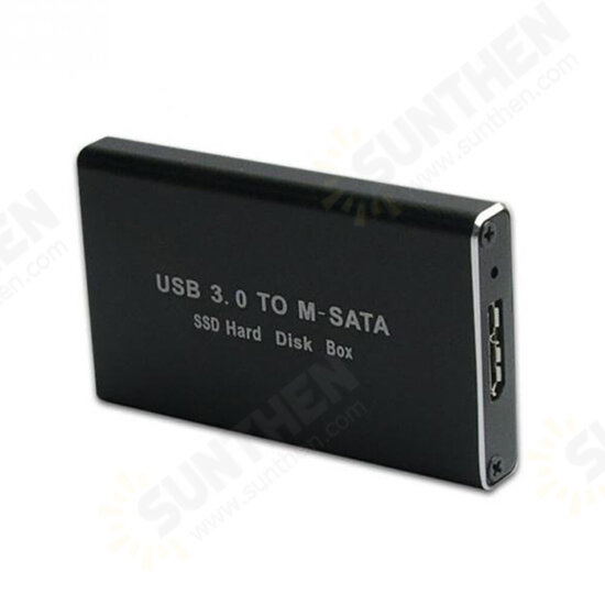 Micro USB 3.0 to mSATA SSD Enclosure Aluminum Alloy 6Gbps Mobile Solid State Drive Case Support 1TB Max UASP Function