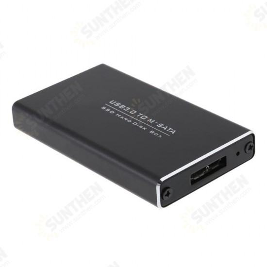 Micro USB 3.0 to mSATA SSD Enclosure Aluminum Alloy 6Gbps Mobile Solid State Drive Case Support 1TB Max UASP Function