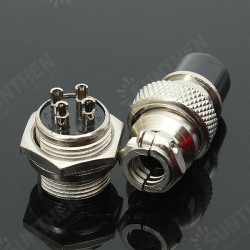 10Pcs GX16-4 4-Pin 16mm Aviation Pug Male and Female Panel Metal Connector 10Pcs GX16-4 4-Pin 16mm Aviation Pug Male and Female Panel Metal Connector