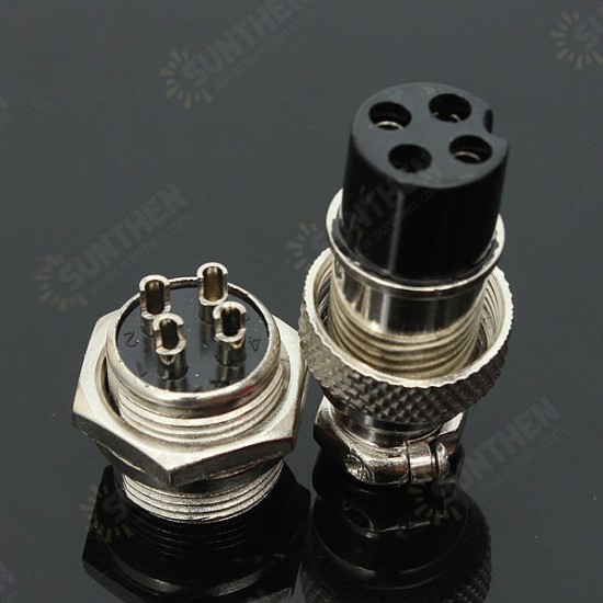 GX16-4 4-Pin 16mm Aviation Pug Male and Female Panel Metal Connector