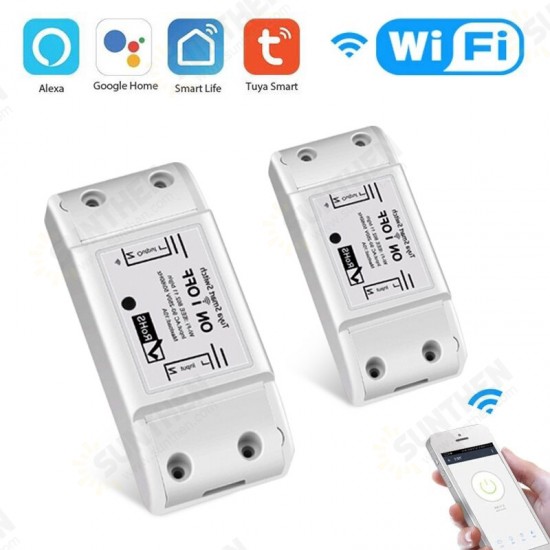 Tuya WiFi Switch Smart Wireless Light Switch Remote Control Universal DIY Module for Smart Home Automation Solution work with Smart Life Tuya APP Support Alexa Google Home