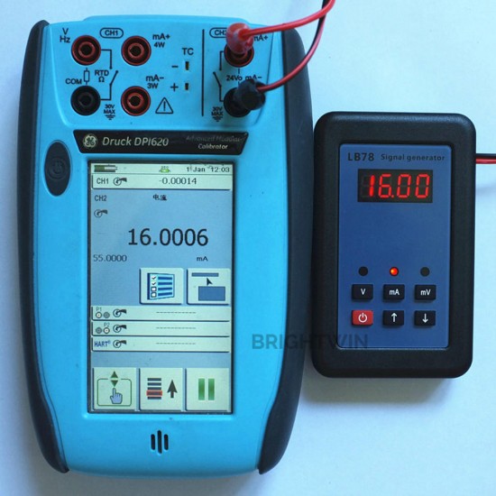 HTG830A Portable 4-20mA Signal Generator 0-20mA 0-110mV Calibrator High Precision mA mV Signal Current