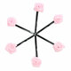 6pcs Rose Flowers Hair Pins Grips Clips Accessories for Wedding Party