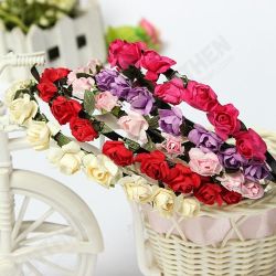 Boho Holiday Wedding Floral Rose Flower Garland Hair Head Hoop Band Boho Holiday Wedding Floral Rose Flower Garland Hair Head Hoop Band