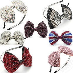 Crystal Drill Diamante Bow Headbrand Rhinestone Hair Accessories Crystal Drill Diamante Bow Headbrand Rhinestone Hair Accessories